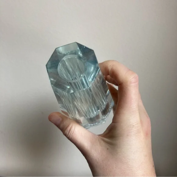 Vintage Clear Crystal Glass Decorative Vase Flower Bud Vase - Home Accents - Picture 6 of 9